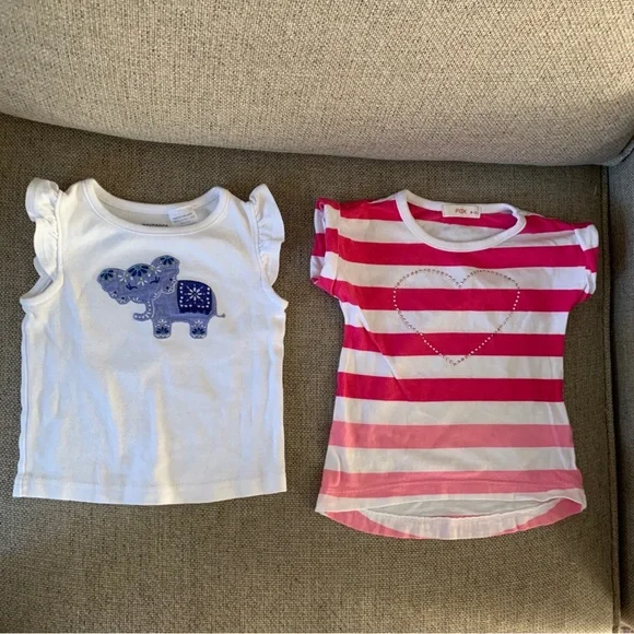 Lot of Girls Clothing Size 6 12 Months Top Dress Romper PJs Shorts Spring Summer - Picture 6 of 14